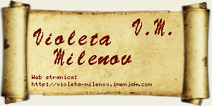 Violeta Milenov vizit kartica